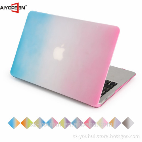 High Quality Rainbow Color Matte Cover Hard Shell Case for Macbook Air 11.6"